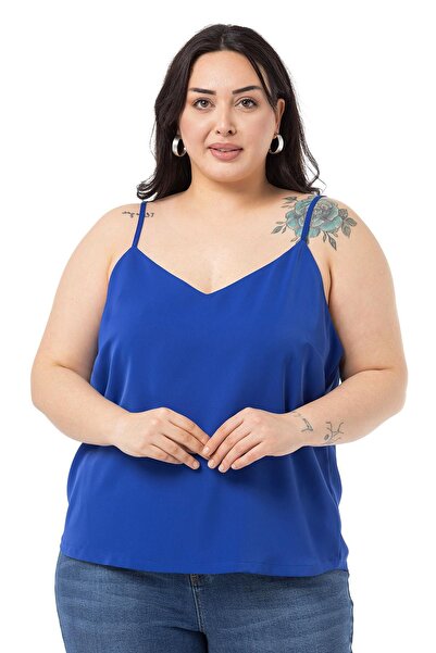 DISENTIS MODEST Μπλούζα με λεπτή λεπτή λουρίδα με ρυθμιζόμενο σε μέγεθος V-λα...