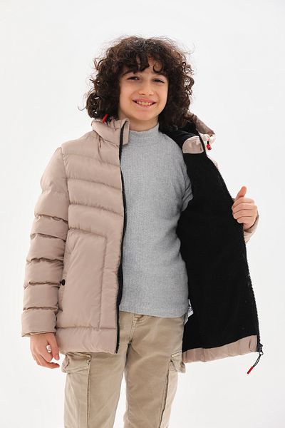 ROBA KIDS Men's - Girls' Waterproof and Windproof, Inner Fleece, Hooded, Winter, Inflatable Jacket & Coat RB-600