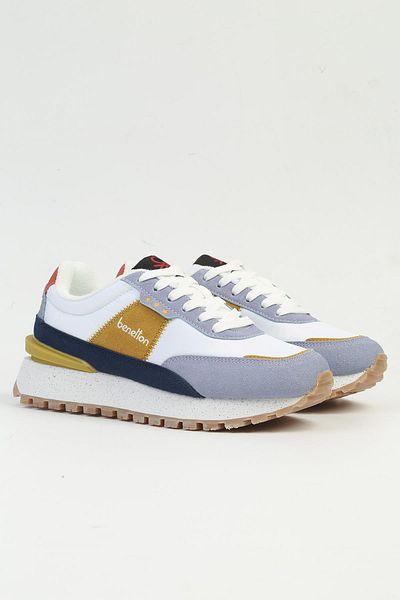 Benetton ®| İTHAL Women's Lilac Yellow Sports Shoes BNI-10070