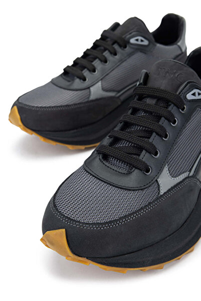 Tamer Tanca Men's Genuine Leather Gray Sneakers & Sports Shoes