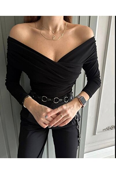 HZL Kruvaze Yaka Bluz