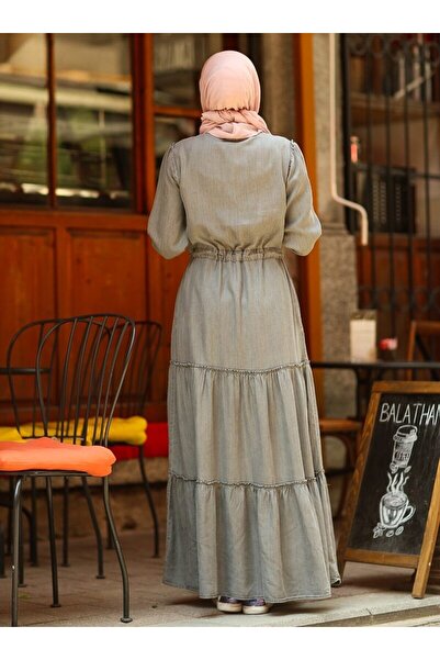 Neways Liyosel Denim Hijab Dress - Gray - Neways