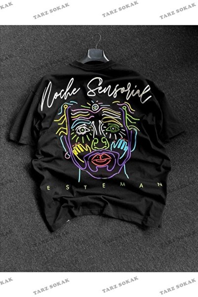 Tarzsokak Unisex White Homage Printed Oversize Crew Neck