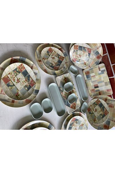 Keramika Algorithmic 22 Piece Breakfast Set