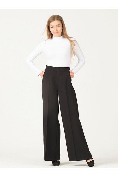 Veteks Line Wide Leg Pocket Trousers - Black - Veteks Line
