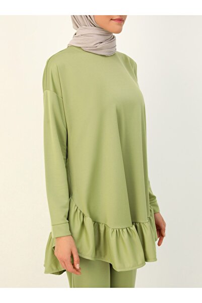 Benin Skirt Flounce Double Set - Oil Green - Benin