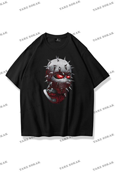 Tarzsokak Tricou unisex cu imprimeu mască cu țepi