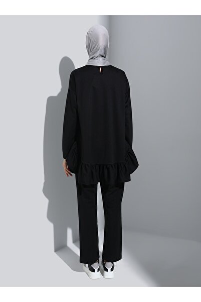 Benin Skirt Flounce Double Suit - Black - Benin