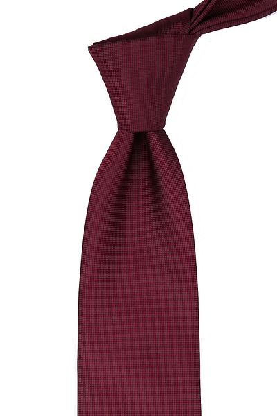 La Pescara Claret Red Dot Pattern Classic Tie with Handkerchief Kk4151