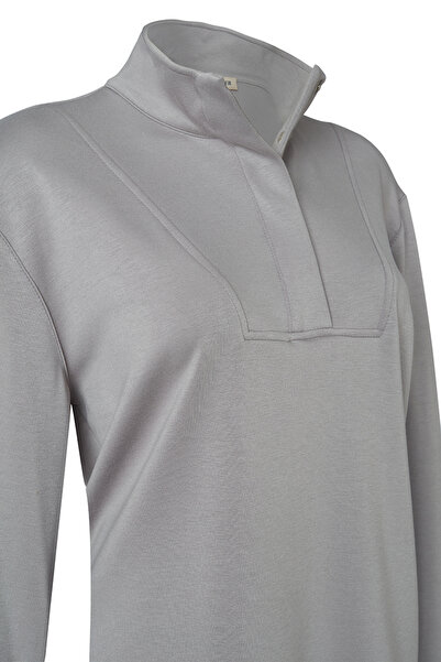 Aker Dik Yaka Örme Sweatshirt