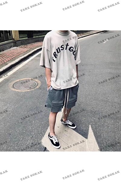 Tarzsokak Tricou Trust God Oversize Stone