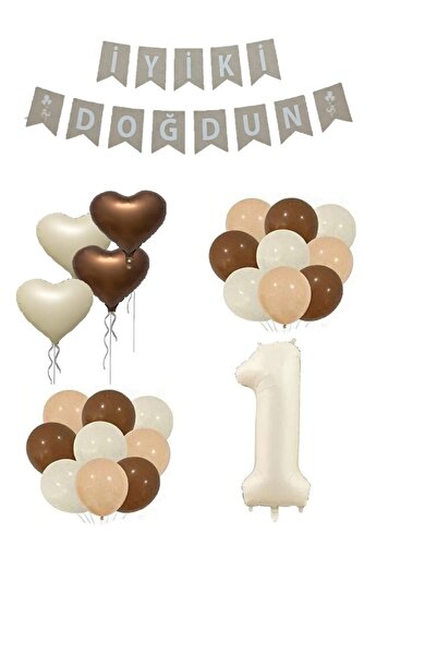 BEST PARTİ DOĞUM GÜNÜ PARTİ SÜSLERİ مجموعة بالونات على شكل قلب باللون البيج ل...