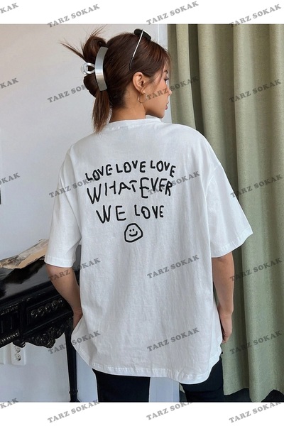 Tarzsokak Imprimeu cu iepure alb pentru femei, mărime mare