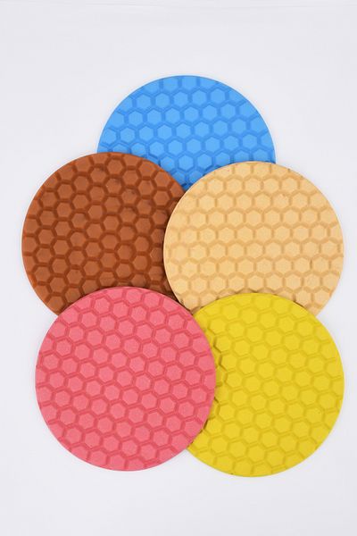 Bidolushop Rubber Trivet Pot Pan Teapot Sheet Set 5 Colors 5 Pieces Mixed Color