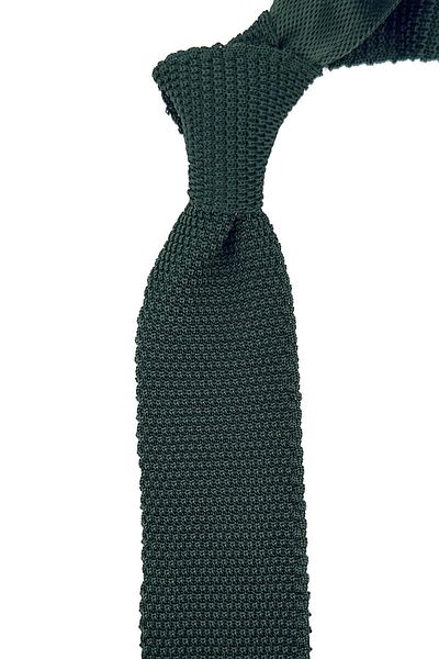 Kravatkolik Green Plain Triangle Knit Tie KNITTED 8318