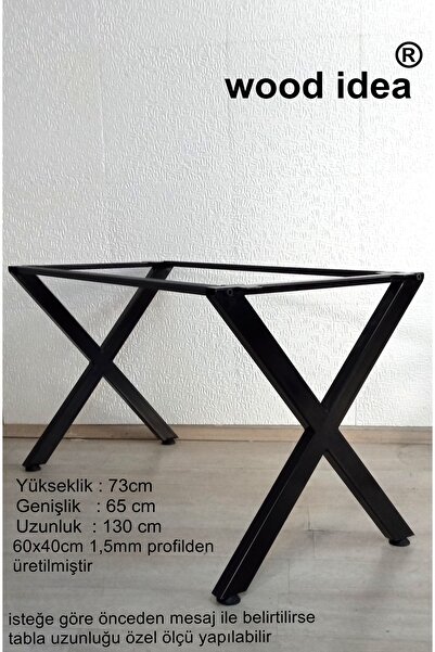 wood idea X Yemek Masası Metal Ayak Salon Cafe Ofis Mutfak Metal Masa Ayağı