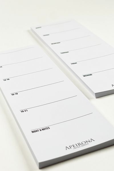 Apeirona | Limitless Art Desktop Planner Double Notepad Set| Note Take - Check - Copart - Hide