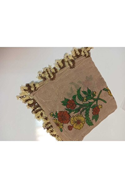 NMB Giyim ve Dekorasyon Toprak Rengi Mekik Oyalı Yazma-Yemeni