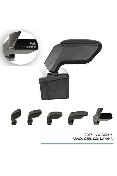Drs Tuning Volkswagen Golf Uyumlu 5 Araca Özel Kol Dayama Siyah 2004-2007 Parça