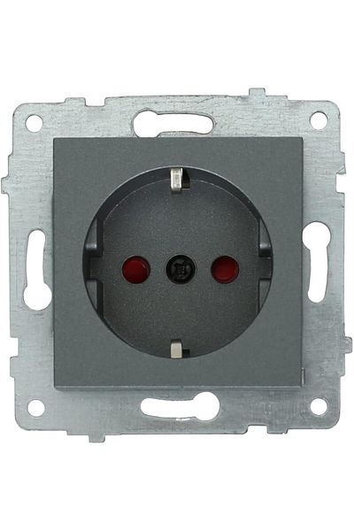 ga gözde aydınlatma OVİVO GRANO SMOKED SOIL SOCKET + TV SOCKET + DOUBLE FRAME SET