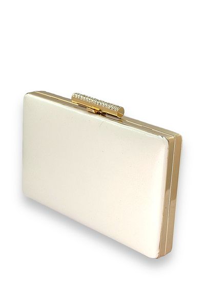 Biçanta Mother of Pearl Ecru τσαλακωμένο λουστρίνι βραδινό φόρεμα Τσάντα βραδινή τσάντα γάμου αρραβώνων Τσάντα χέννα