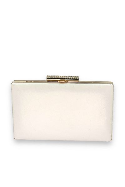 Biçanta Mother of Pearl Ecru τσαλακωμένο λουστρίνι βραδινό φόρεμα Τσάντα βραδινή τσάντα γάμου αρραβώνων Τσάντα χέννα