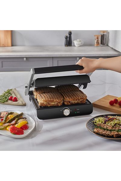 HOMEND Grilliant 1346h Inox Body Cast Iron Plate Toaster and Grill Machine