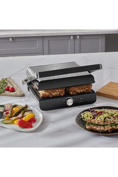 HOMEND Grilliant 1346h Inox Body Cast Iron Plate Toaster and Grill Machine
