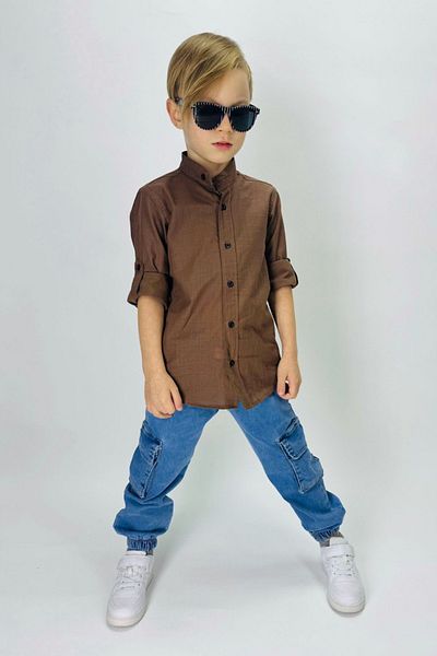 Tarz Çocuk Boy's Denim Trousers Shirt Set