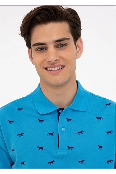 U.S. Polo Assn. Tricou albastru pentru bărbați