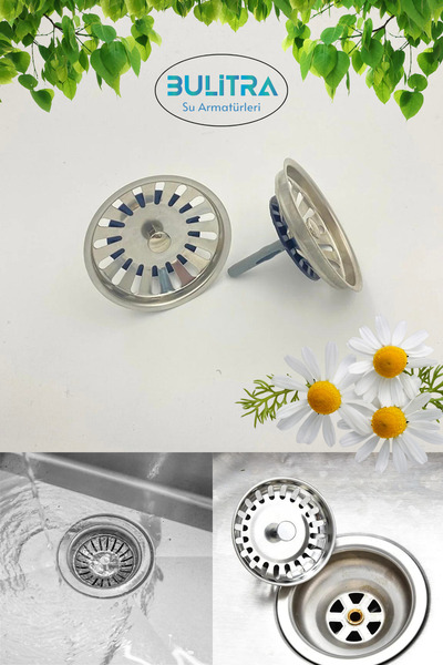BULİTRA Su Armatürleri Çöpmak Lavabo Süzgeci Lavabo Gider Süzgeci Mutfak Lavabo Evye Süzgeci Metal Çay Süzgeci
