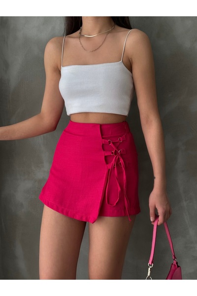 AÈC PRIVÈ KADIN YENİ SEZON KETEN ŞORT ETEK 777