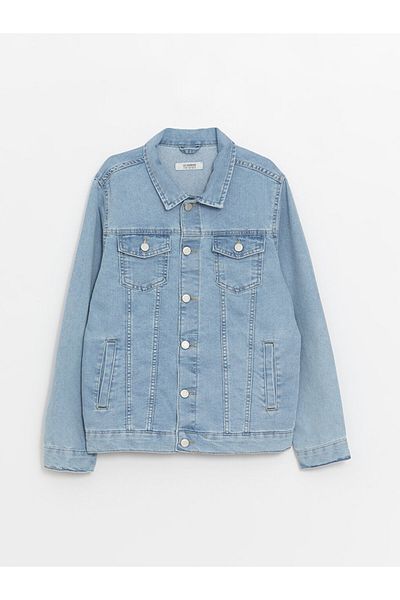 LC Waikiki Jachetă de jeans pentru băiat cu guler cămașă LCW