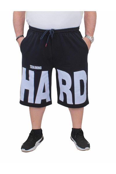 MocGrande Nagy méretű férfi fésült pamut rövidnadrág - kemény 24631 NAVY BLUE