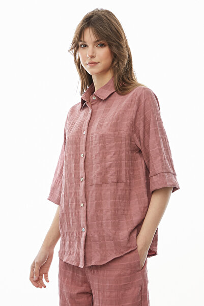 PAULMARK Κοντομάνικο πουκάμισο με υφή