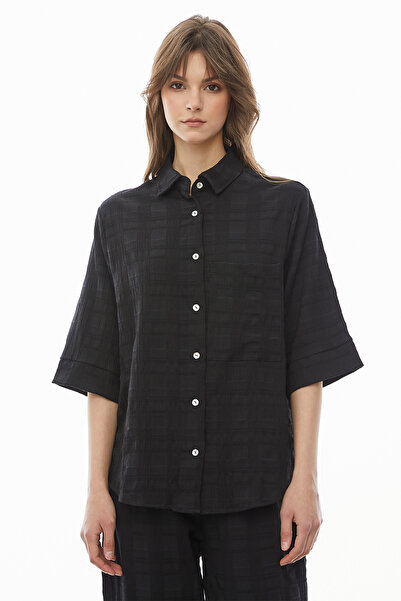 PAULMARK Κοντομάνικο πουκάμισο με υφή