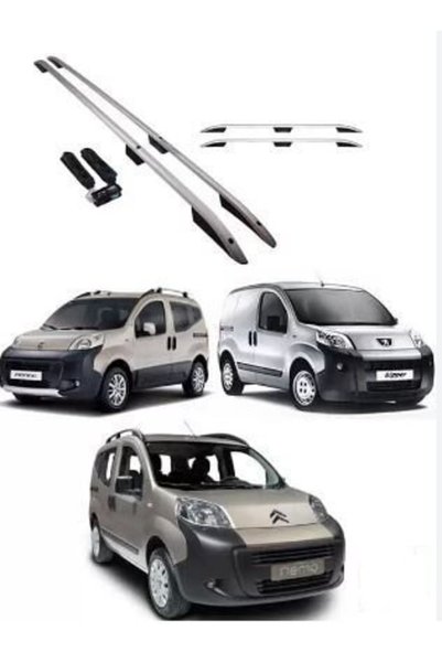 Niken Peugeot Bipper Tavan Çıtası Portbagaj Gri 2008+