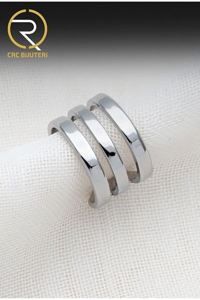 Crc Bijuteri Women's Silver Surgical Steel Cartilage Earrings