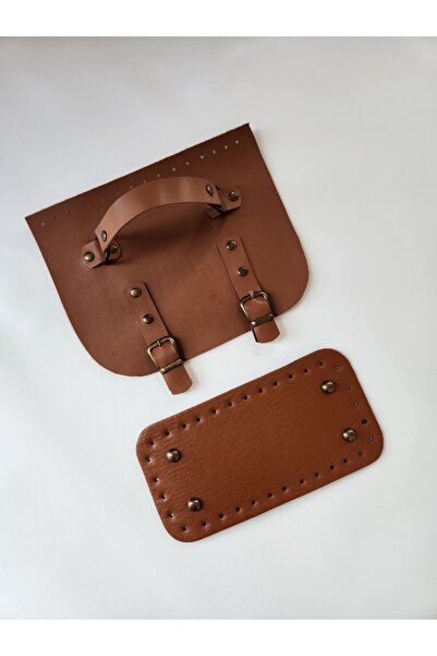 NAZENİN HOBİ AKSESUAR Двойна лента за плетена чанта Капак и основа 20 см (антични детайли)