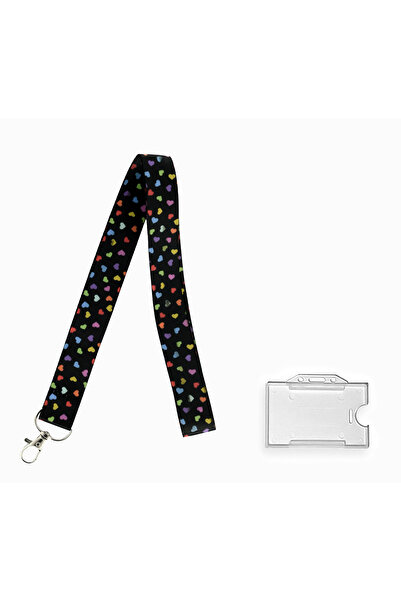 YİĞİTBAŞI RENGAREK KALPLER  Desen Boyun İpi Ve Telefon Askısı Okul ,hastane ,...