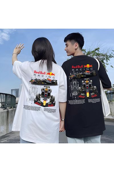 Touz Moda Тениска с ретро щампа Red Bull