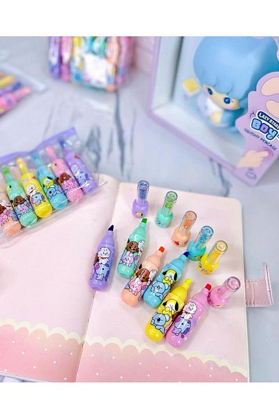ÖZ KIRTASİYE BTS Set of 6 Fun Highlighter Pens