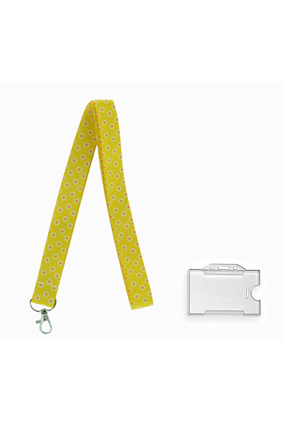 YİĞİTBAŞI SARI PAPATYA Desen Boyun İpi Ve Telefon Askısı Okul ,hastane , BOYU...