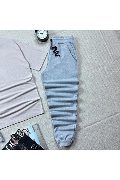 khufu Oversize Beige Relaxed Fit T-shirt Gray Shorts Tracksuit 3-Piece Set Unisex