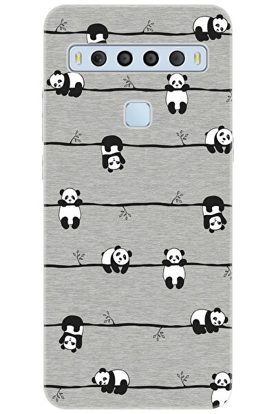 TCL 10L T770H Uyumlu Kılıf Desen Baskılı Silikon Pandalar STK:751 CP-v4RbLp2