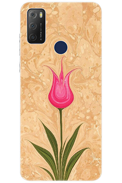 TCL 20E 6125D Uyumlu Kılıf Desen Baskılı Silikon Lale Tasarım STK:544 CP-QajuNwL
