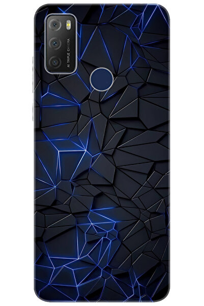 TCL 20E 6125D Uyumlu Kılıf Desen Baskılı Silikon Prizmatik Tasarım STK:667 CP-mClEmX2