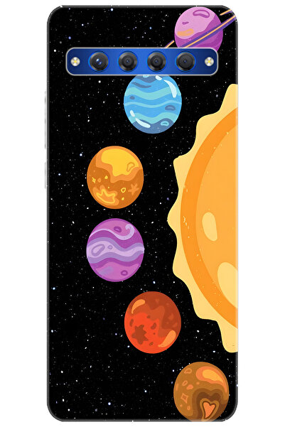 TCL 10 Plus T782H Uyumlu Kılıf Desen Baskılı Silikon Gezegenler Tasarım STK:6...