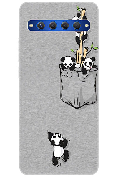 TCL 10 Plus T782H Uyumlu Kılıf Desen Baskılı Silikon Pandalar STK:749 CP-shY0vaY