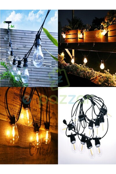 epazzar Ip65 5 Metre Sabit Mod 10 Ampul Parti Organizasyon İç & Dış Mekan 270...